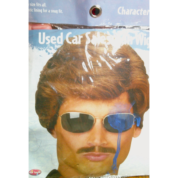 Fun World Wig - Used Car Salesman Short Brown Hair - Picture 1 of 6